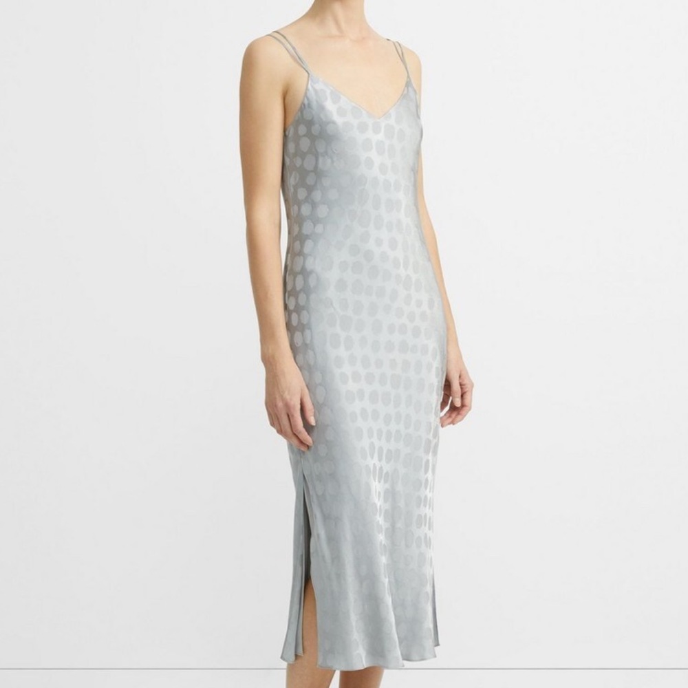 Theory Brushed Jacquard Dot Midi Dress